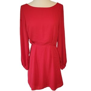 ALMOST FAMOUS RED DRESS WITH OPEN BACK SIZE MEDIUM